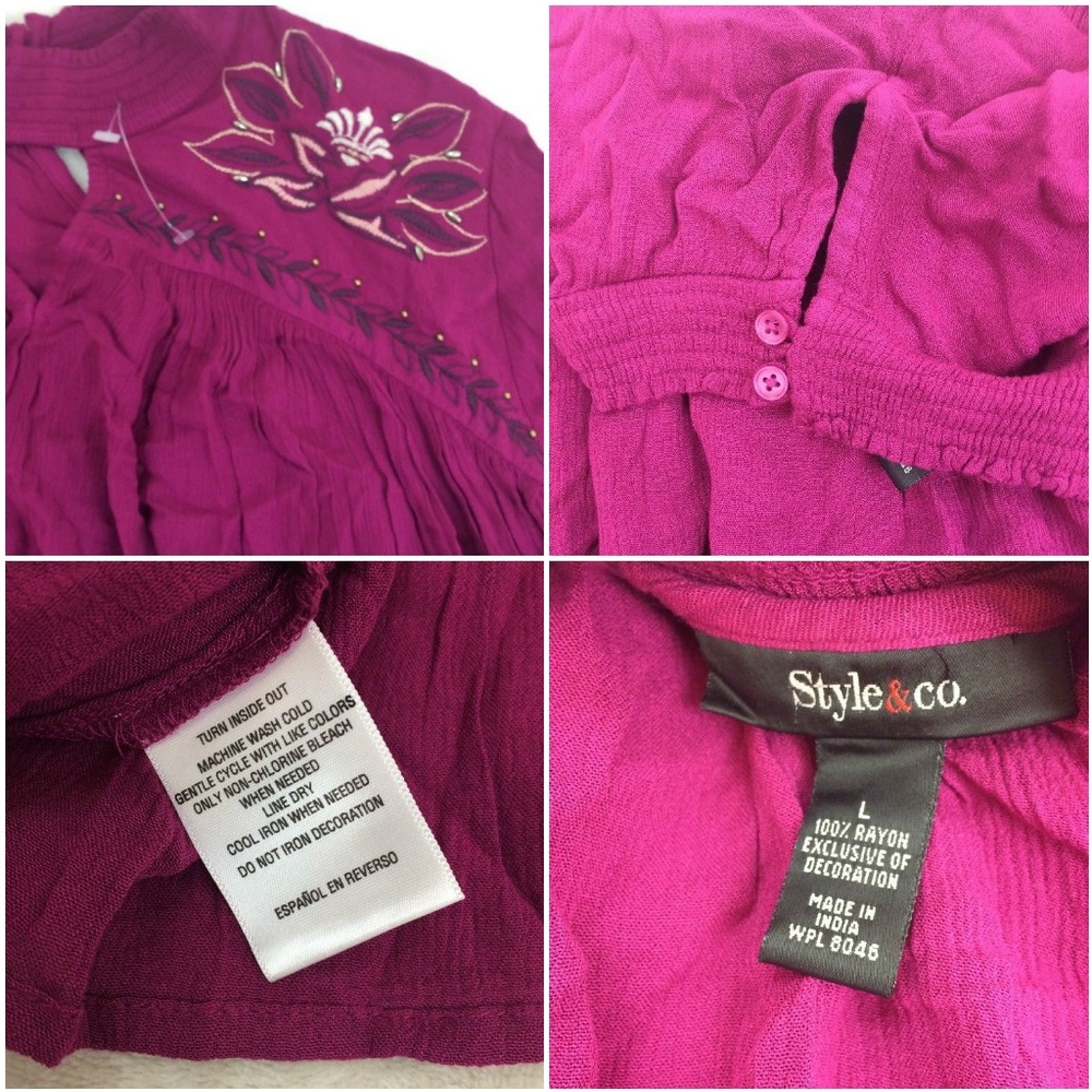 NWOT LOT OF 2 STYLE & CO BLOUSE TOP NEW LARGE - Picture 7 of 7